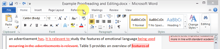 Click for full size Accept changes Word 2010
