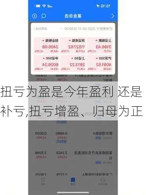 扭亏为盈是今年盈利 还是补亏,扭亏增盈、归母为正