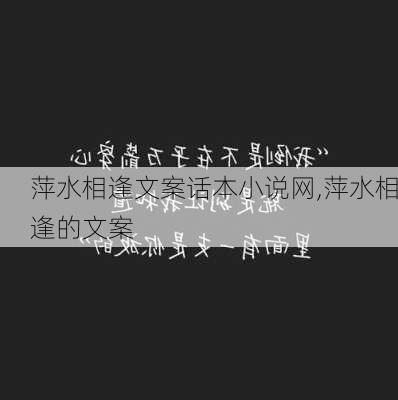 萍水相逢文案话本小说网,萍水相逢的文案