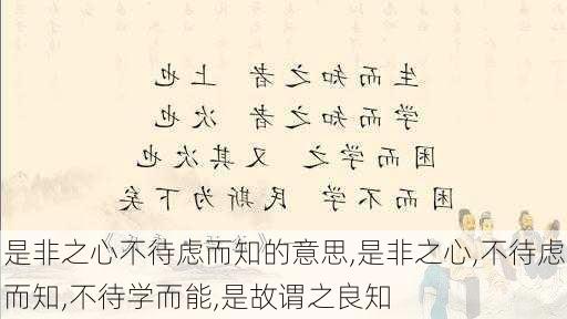 是非之心不待虑而知的意思,是非之心,不待虑而知,不待学而能,是故谓之良知