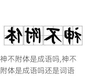 神不附体是成语吗,神不附体是成语吗还是词语