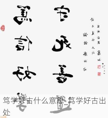 笃学好古什么意思_笃学好古出处