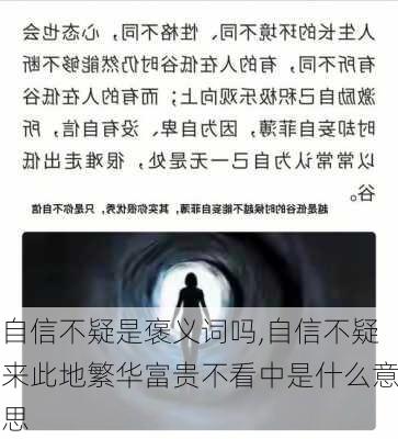 自信不疑是褒义词吗,自信不疑来此地繁华富贵不看中是什么意思