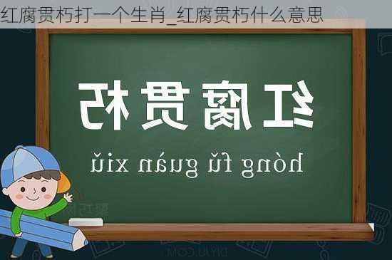 红腐贯朽打一个生肖_红腐贯朽什么意思