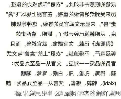 犀牛意思是什么_犀照牛渚的解释意思