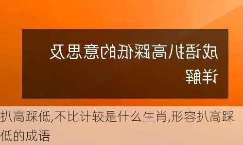 扒高踩低,不比计较是什么生肖,形容扒高踩低的成语