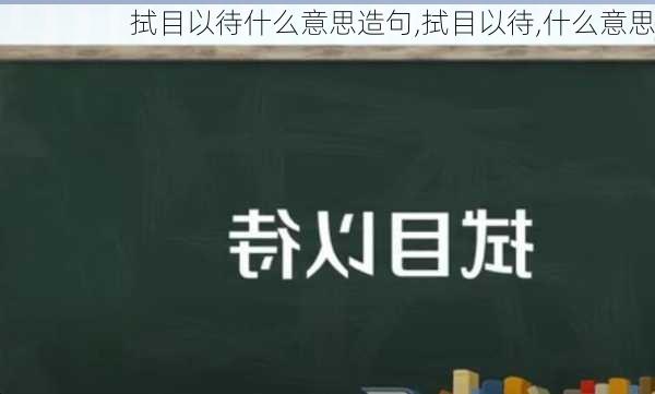 拭目以待什么意思造句,拭目以待,什么意思