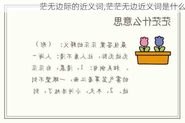 茫无边际的近义词,茫茫无边近义词是什么