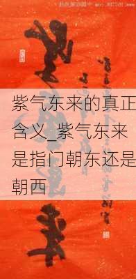 紫气东来的真正含义_紫气东来是指门朝东还是朝西