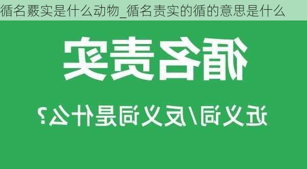 循名覈实是什么动物_循名责实的循的意思是什么