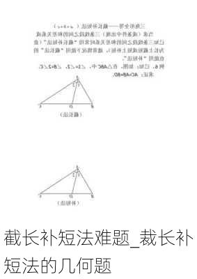 截长补短法难题_裁长补短法的几何题