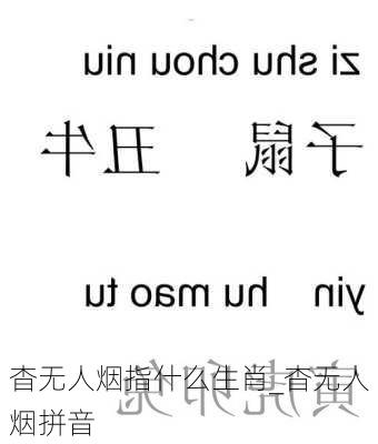 杳无人烟指什么生肖_杳无人烟拼音