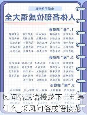 风问俗成语接龙下一句是什么_采风问俗成语接龙